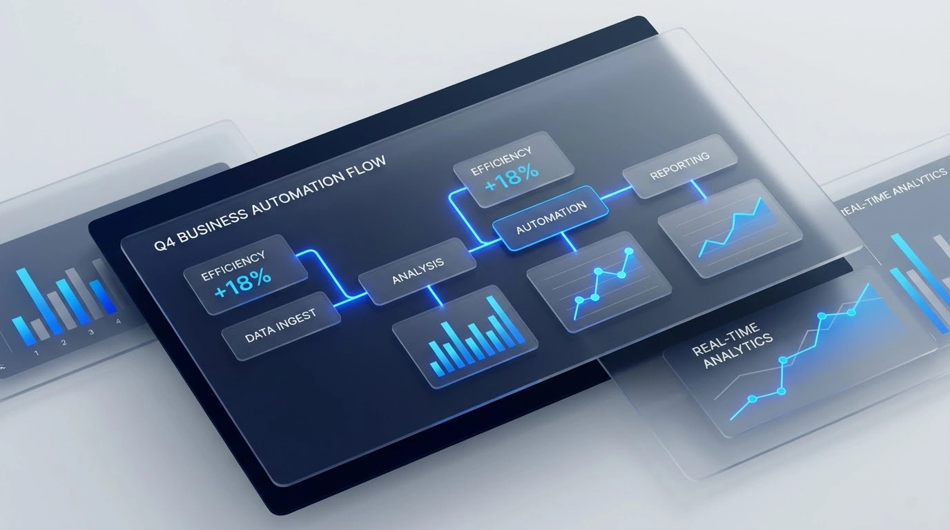 YuktiWerk Hero Visual - AI Dashboard and Workflow